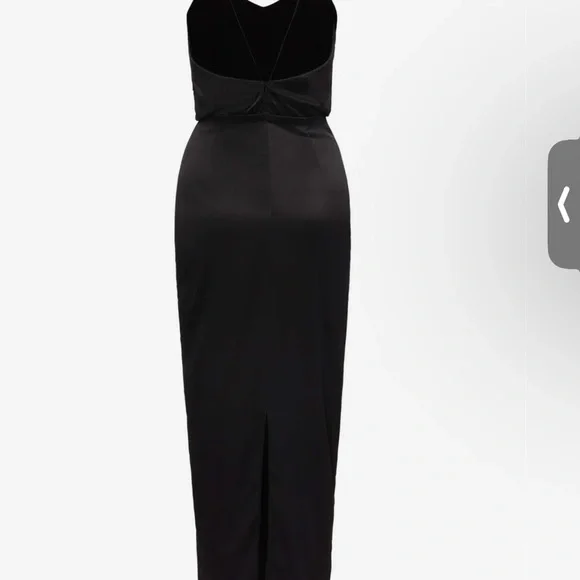 All Things Golden Elegant Black Strapless Dress; Small - Picture 4 of 9